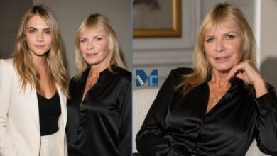 Pandora Delevingne posing with her daughter Cara Delevingne at a fashion event.