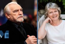 British actor Brian Cox alongside his first wife, actress Caroline Burt