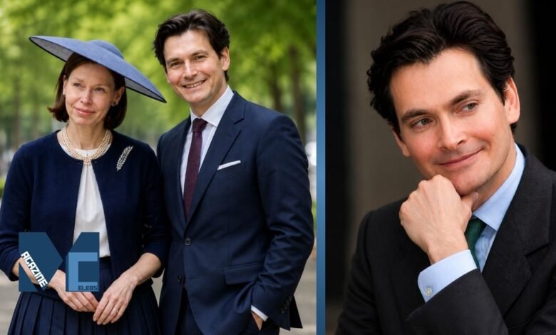 Daniel Chatto smiling alongside his wife Lady Sarah Chatto