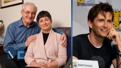 Actor David Tennant with his parents, Sandy McDonald and Essdale Helen McDonald