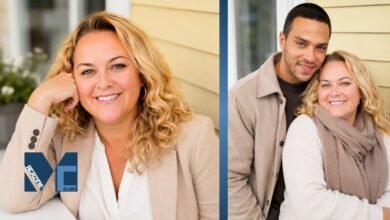 Johanna Chase smiling in a portrait alongside her son Jesse Williams in a warm family-style photo.