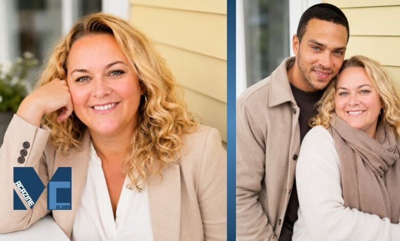 Johanna Chase smiling in a portrait alongside her son Jesse Williams in a warm family-style photo.