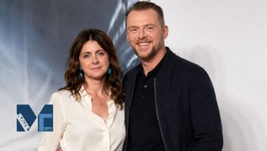 Maureen Pegg with her husband, British actor Simon Pegg, at a public event.