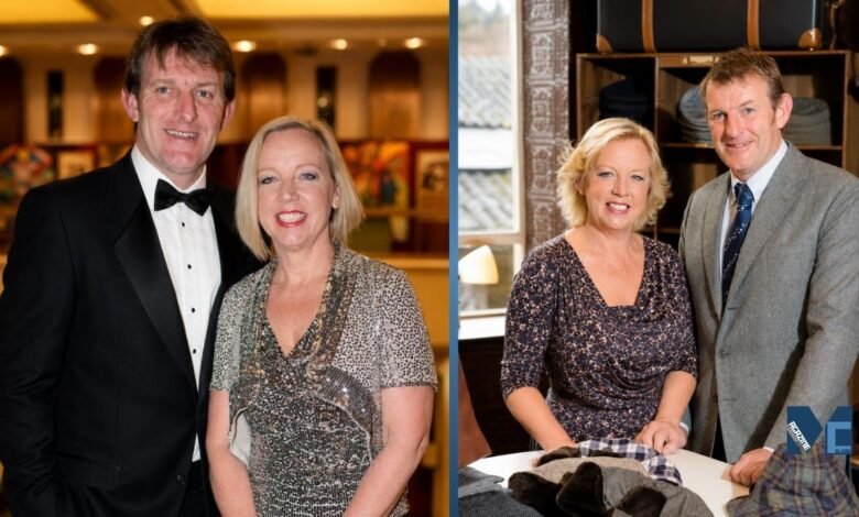 Paul Meaden and his wife Deborah Meaden attending a formal award ceremony.