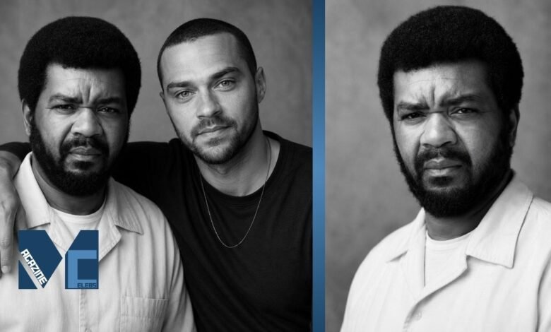 Black and white portrait of Reginald Williams with his son Jesse Williams alongside a solo portrait of Reginald Williams.