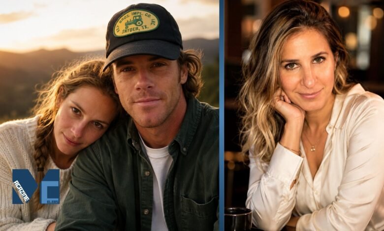 A split photograph featuring Daniel Moder and Julia Roberts on the left, and Hollywood makeup artist Vera Steimberg on the right.