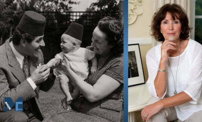 Vicky Cooper, daughter of comedian Tommy Cooper, shown alongside a family photograph from her childhood.